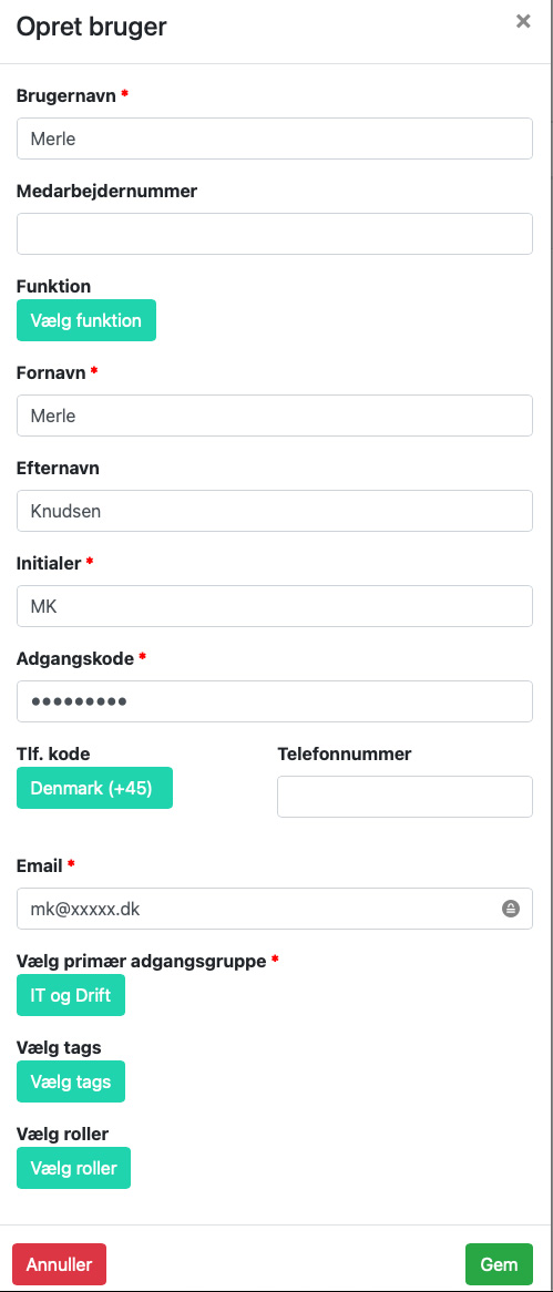 Opret alle brugere til ASSIGN Krisestyring