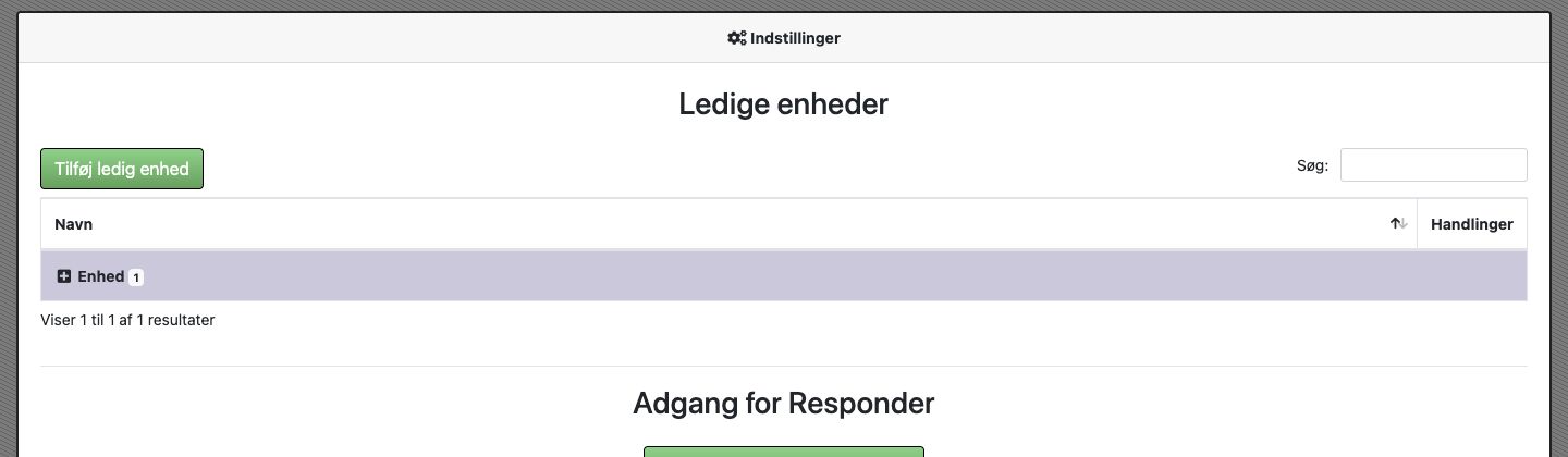 Bred indstillingsside med bookbare enheder og Tilføj ledig enhed.