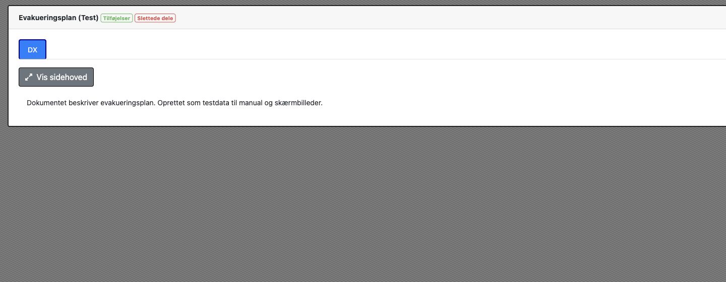 Bred Responder-visning med sidehoved, editorindhold og PDF-faner.