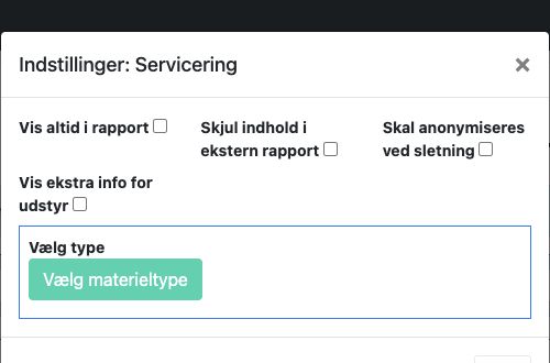 Bred feltdialog med navn, obligatorisk valg og dropdownværdier.